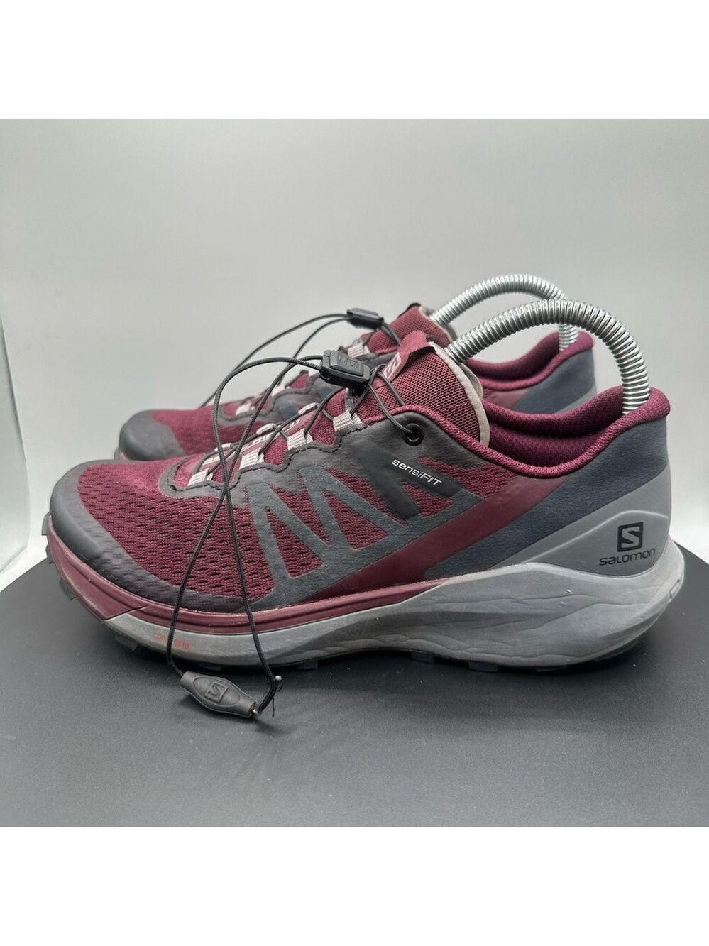 Salomon Sense Ride 4 Trail Running Shoe Sneaker Women Size 7 Wine - Picture 6 of 11